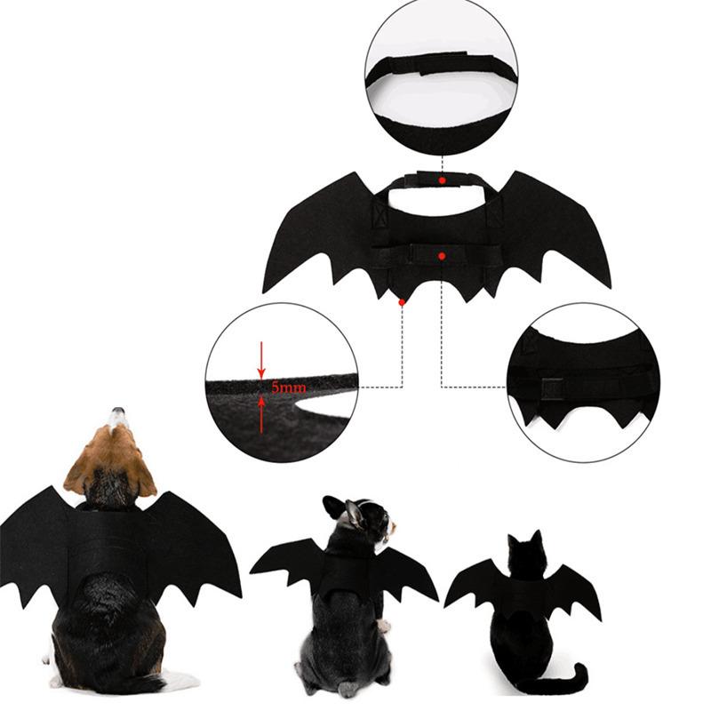 Cat Costumes Halloween for Dogs Pet Bat Wings Dog Dress Up Accessories Party Puppy Wing 220923
