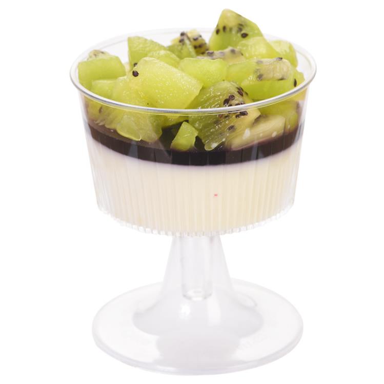 Party Supplies Clear Transparent Dessert Pudding Bowl Ice Cream Cup for Birthday Party Holiday Dinner Disposable Tableware SN4910