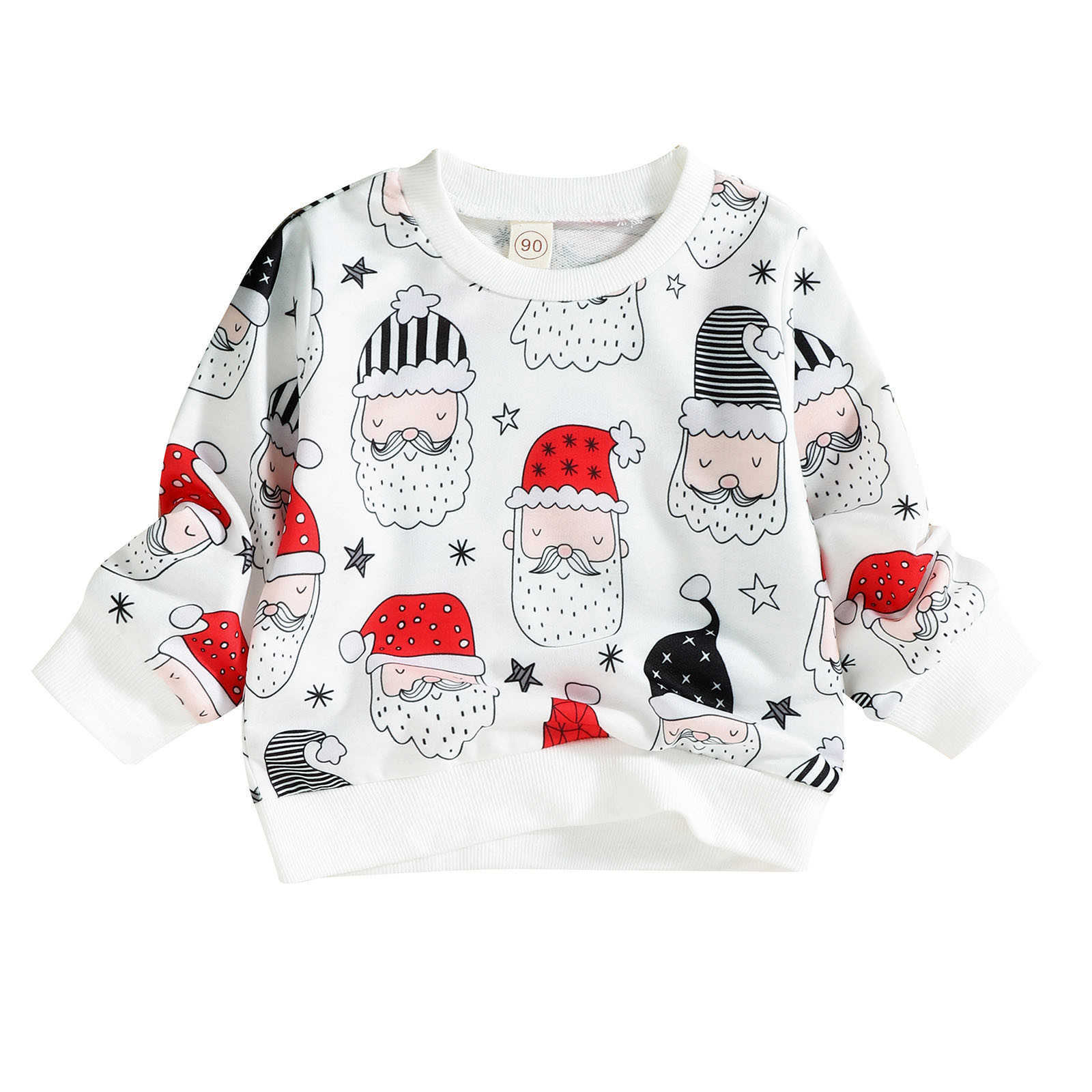 Pullover Toddler Boys Girls Christmas Long Sleeve Cartoon Santa Sweatshirt Tops Undershirts Size 5 6 Teen Crop Top 220924