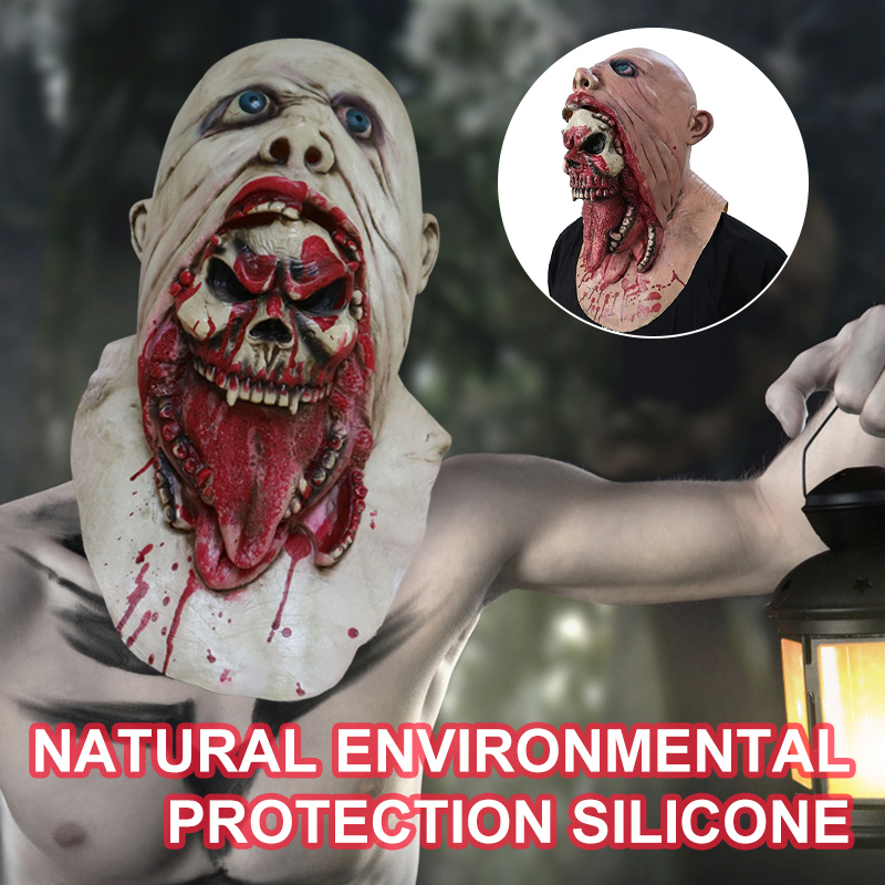 Partymasken Halloween Scary Latex Ghoulish Maske Grausame Parasitenmaske Scary Kostüm Requisiten Horror Full Face Head Cover für Partyzubehör 220926