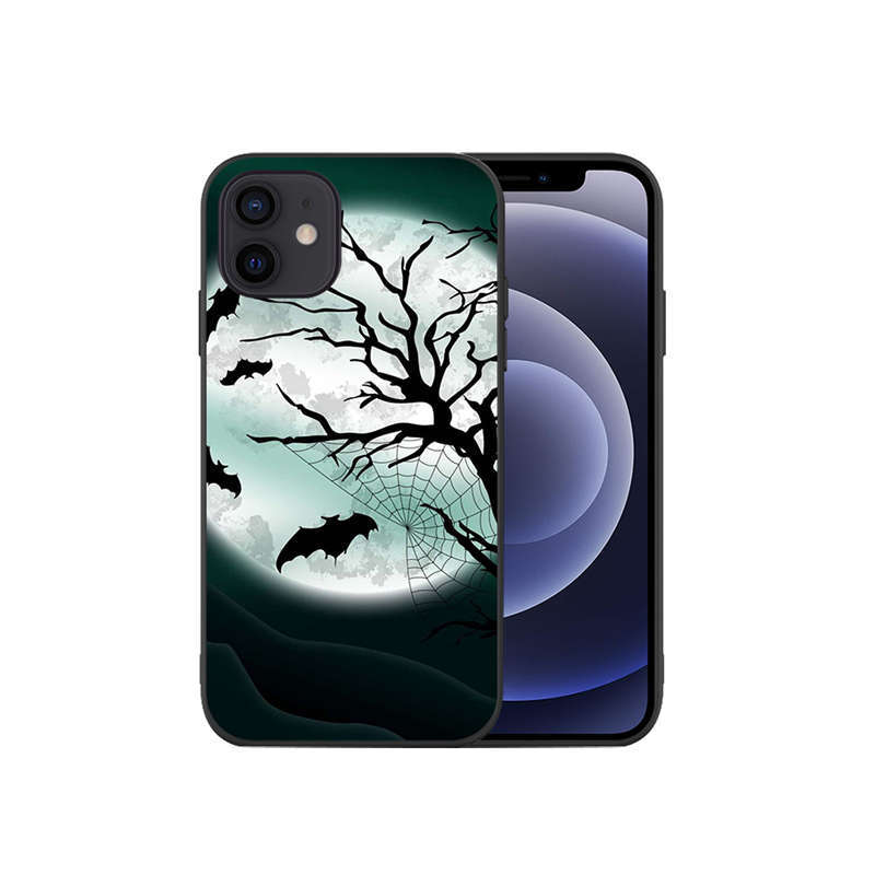 Telefon Kılıfları İPhone 14 Kabak Kalesi Kalesi Hayalet Kafatası Deseni Esnek Yumuşak TPU Kabuğu iPhone14 13 12 11 8 7 Plus Pro Max Moda Karikatür Kapağı