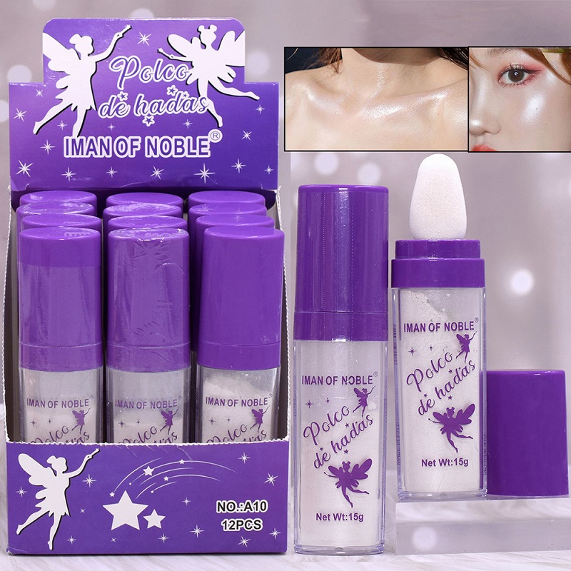 White Moonlight Highlighter Powder Shimmer Contour Bronzers voor gezicht en lichaam Highlight Makeup