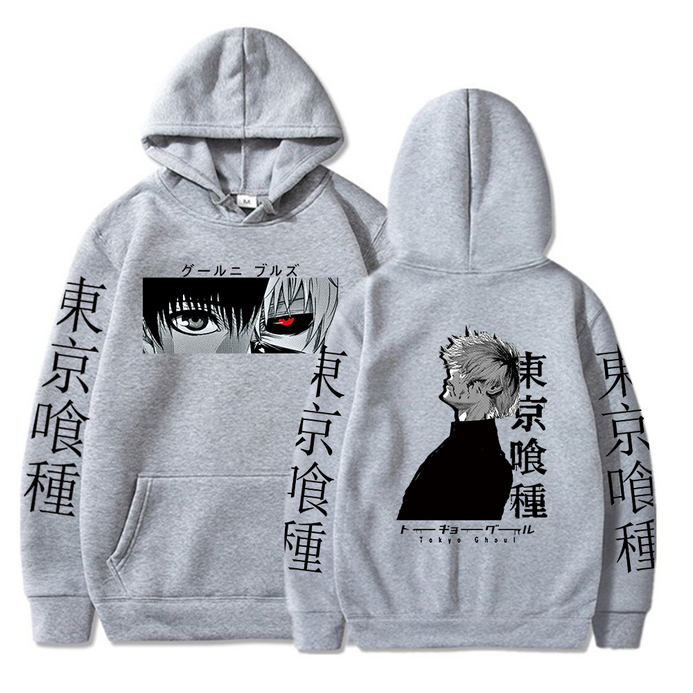 Herren Hoodies Sweatshirts Tokyo Ghoul Anime Hoodie Pullover Ken Kaneki Grafik Gedruckt Tops Casual Hip Hop Streetwear 220924