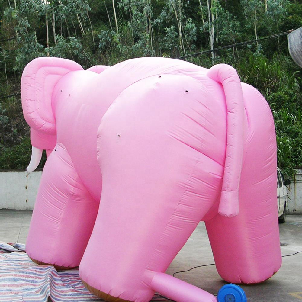 Event Giant Inflatable Pink Elephant Mascot Animal Decoration Cartoon Model For Party Club Advertising