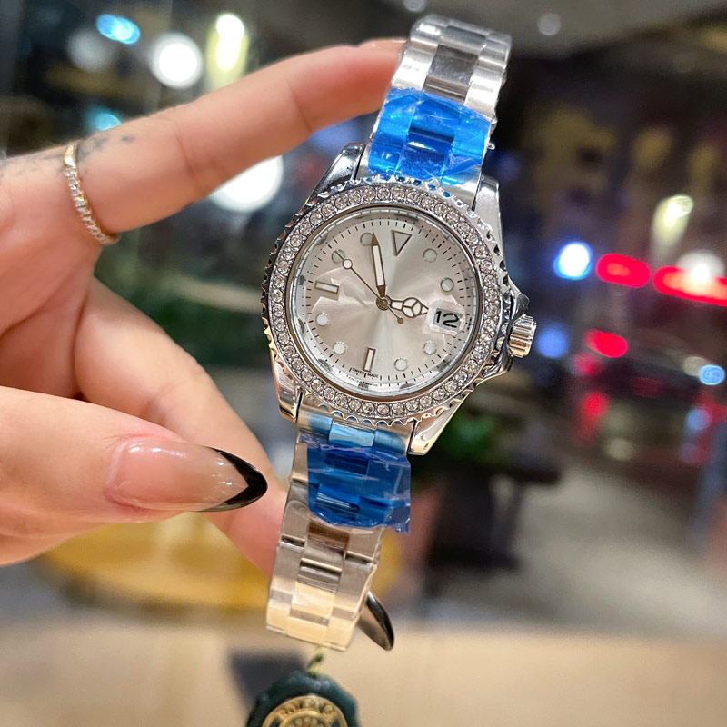 Fashion Luxury Women Watches Top Brand Designer Luminous 36mm Diamond Lady Orologio in acciaio inossidabile Orologi da polso Womens Birt286K