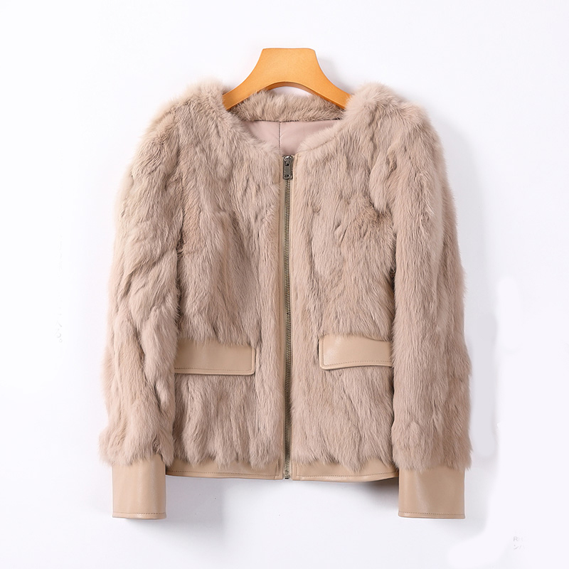 Women s Fur Faux Pudi Women Winter Real Rabbit Coat Jackets Ins Lady Over Size Parka Z20029 220926