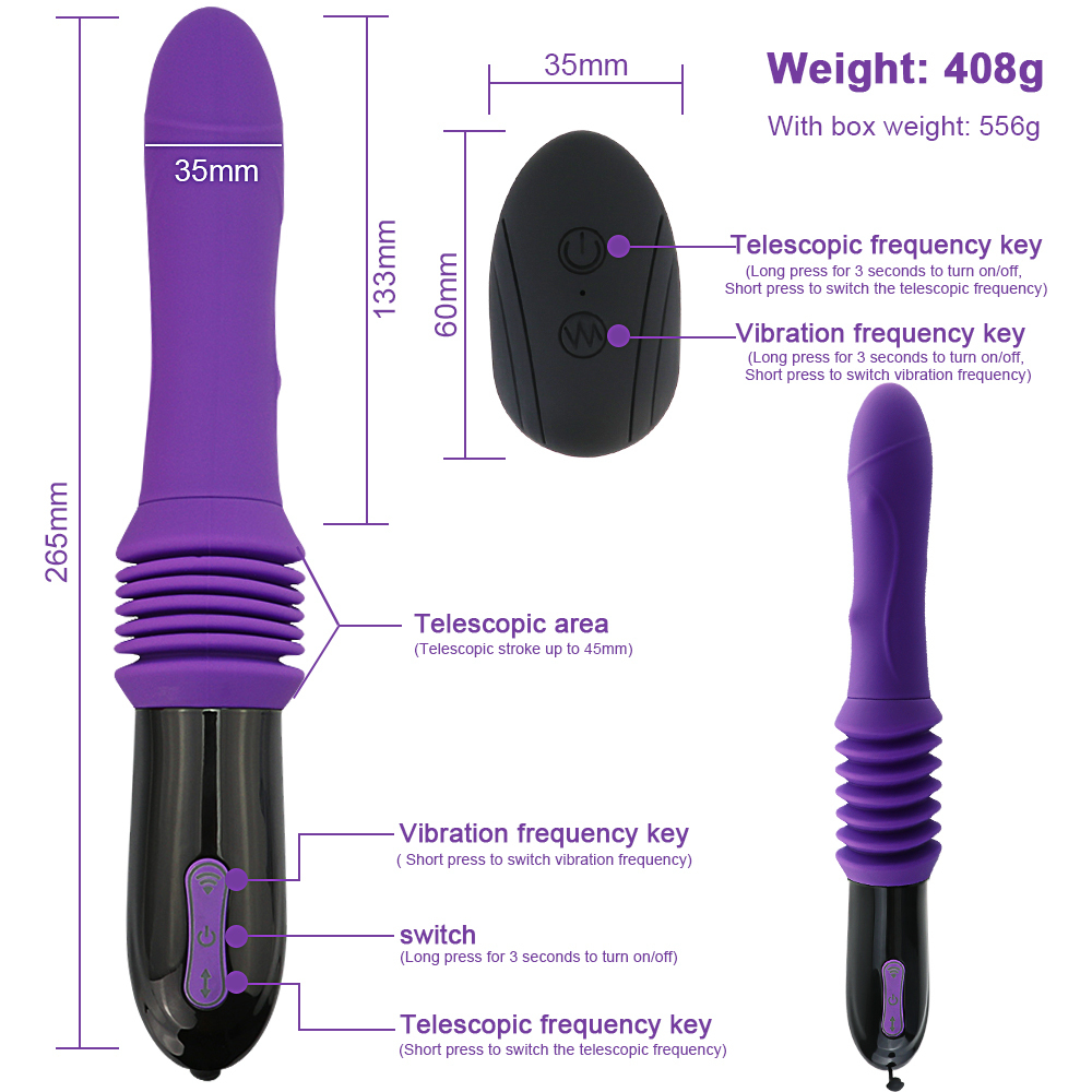 Vibrators Sex hine Telescopic Dildo Vibrator Automatic Up Down Massager G Spot Thrusting Retractable l T_voghion.com
