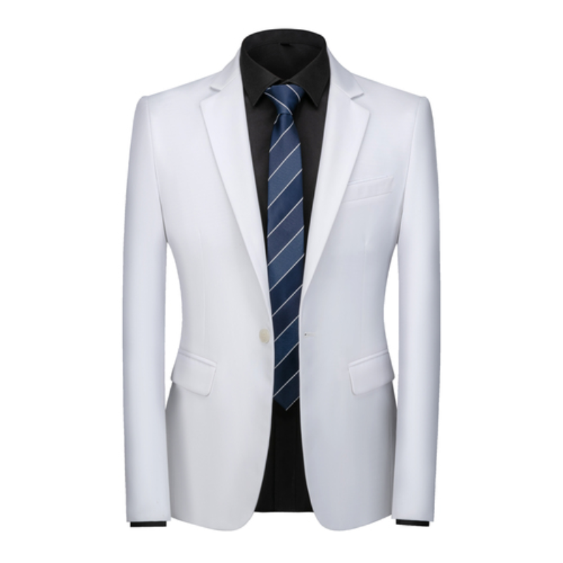 i Mens Slim Fit Business Office Blazer Fashion Solid One Button Casual Formale Groom Wedding Tuxedo Suit Jacket 6XL-M