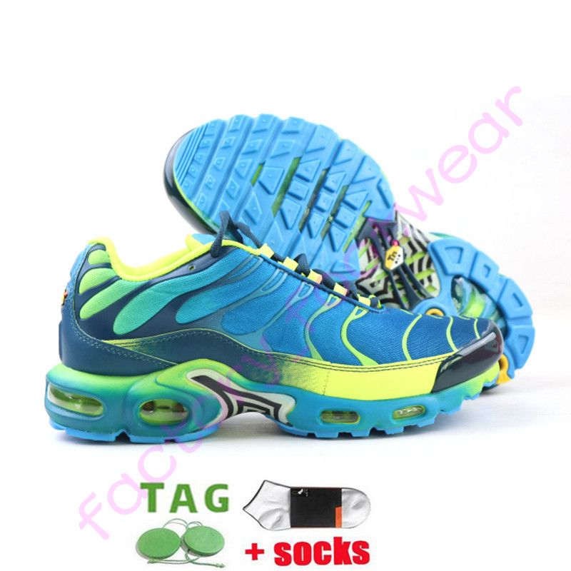 2022 Designer Clssic TN Plus Mens Running Shoes Fashion Cushion Triple White Black Blue Jogging Walking Men Kvinnor Sneakers Trainers Outdoor Sports Shoe Airs Size 7-11