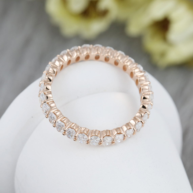 Cluster-Ringe CxsJeremy Solid 14K Rose Gold Oval Cut Verlobungsring Vintage Full Stacking Bridal Promise Jubiläumsgeschenk 220922