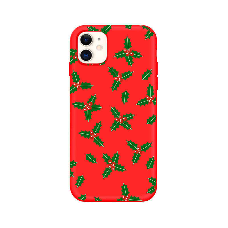 Custodie telefoni con albero di Babbo Natale di Buon Natale iPhone 14 Plus Pro Max Custodia morbida in TPU flessibile rossa iPhone14 13 12 11 8 7 Tema del festival di Natale Cute Fashion Cover i desideri di Capodanno