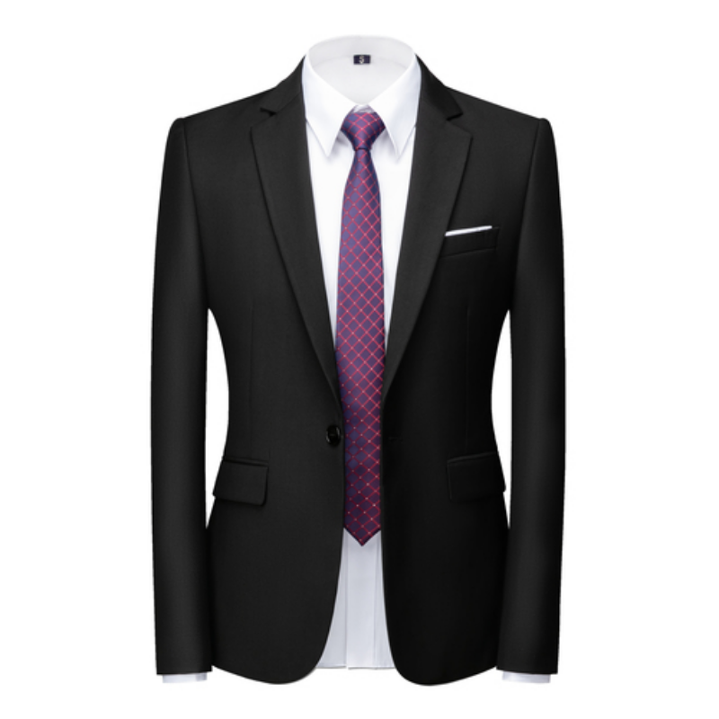 i Mens Slim Fit Business Office Blazer Fashion Solid One Button Casual Formale Groom Wedding Tuxedo Suit Jacket 6XL-M