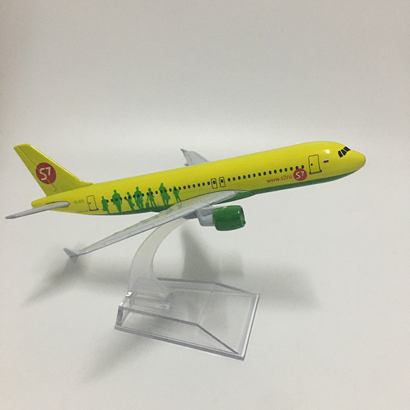 DIECAST Model samochód Jason Tutu 16 cm Rosja Siberia S7 Airlines Airbus A320 Model samolotowy model samolotowy Diecast Metal 1 400 Scale Planes 220926