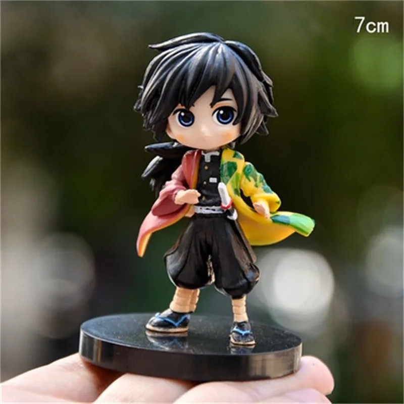 Anime Manga 1/Figure Demon Slayer Q Posket Kimetsu No Yaiba Doll Tanjiro Nezuko Zenitsu Kawaii model PVC Toy desktop decoration 220924