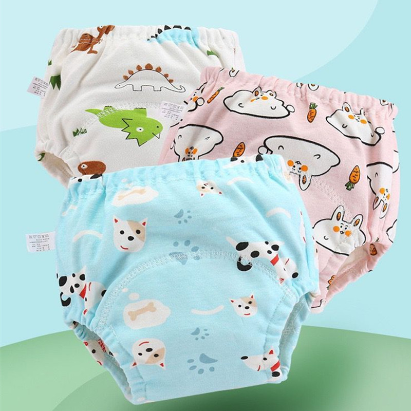 Cloth Diapers Cotton Training Pants Panties Waterproof Cloth Diapers Reusable Toolder Nappies Baby Underwear 220927