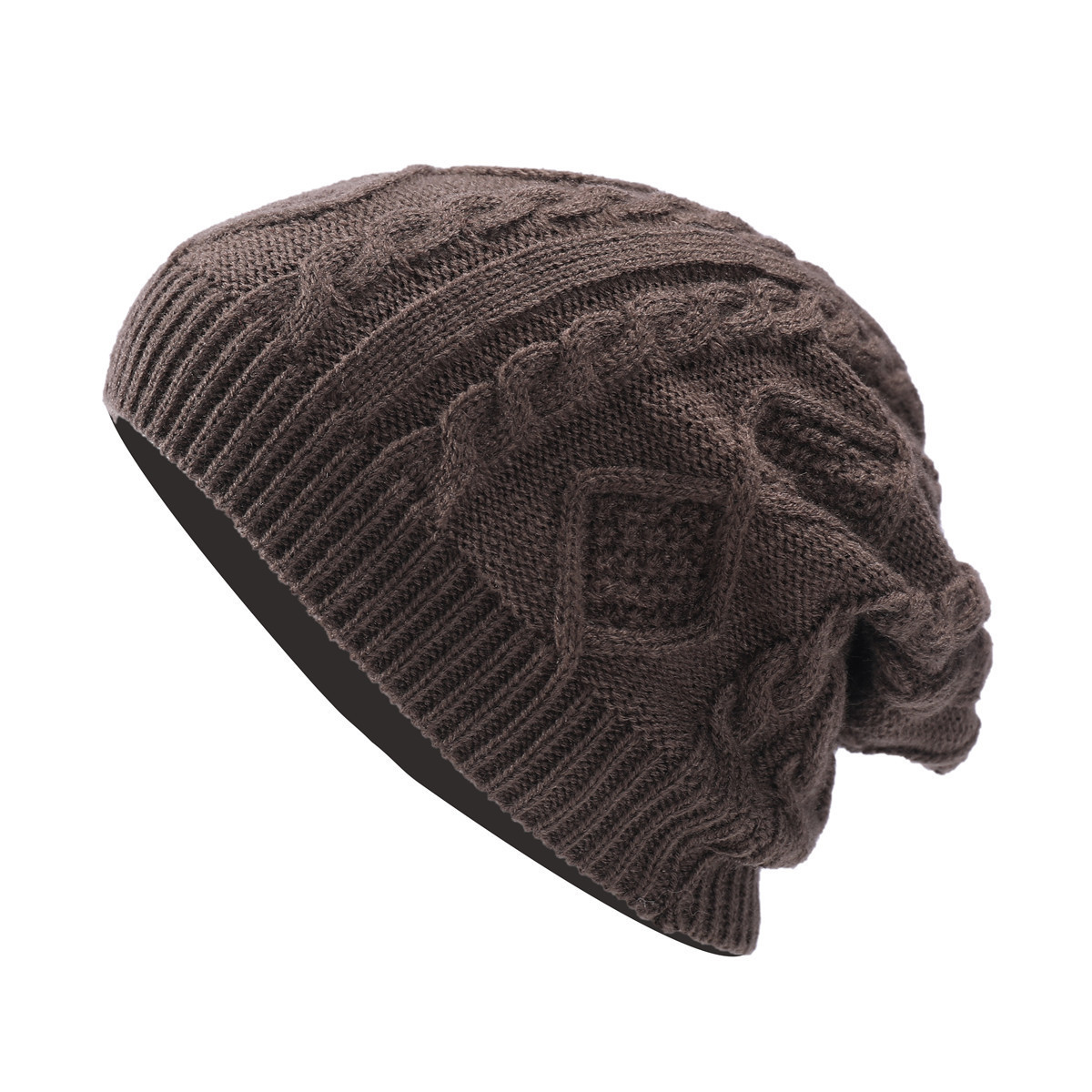 Beanieskull Caps Warm Soft Beanies Hat Lady Apring Autumn Inverno Solid Geométrico de malha casual para 220927