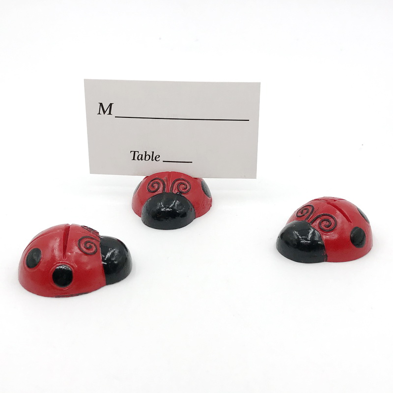 Baby Shower Favors Cute Ladybird Design Place Card Holder Wedding Party Table Decoratives Ladybug Photo Holders