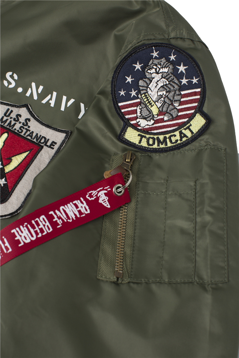 Jackets para hombres Ligeros de alta calidad EE. UU. Impresión armada Militar Militaria Blanca Blanca Nylon Baseball Bomber Chaqueta Hombres Bombarderos 220927