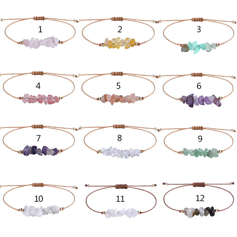 INS Moda Cadeia Braid Bracelet Mulheres meninas generosas cristalas de cristal de cristal de pedras preciosas preços de fábrica por atacado