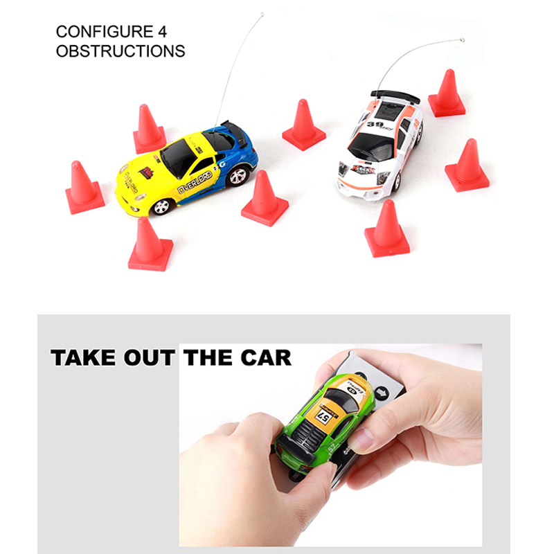 Electricrc Car 8 kolorów S Coke Can Mini Radio Pilot Micro Racing 4 częstotliwości zabawki dla dzieci Prezenty Modele 220924