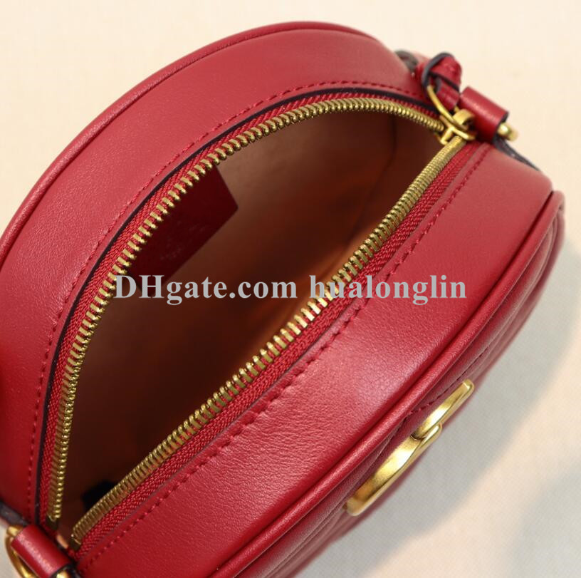 Diseñador Bolsa redonda Mujer bolso Mutshutch Damas Tarjetas para niñas Soportista Teléfono Cross Cross Cross Genuine Leather Original Box Quality186s