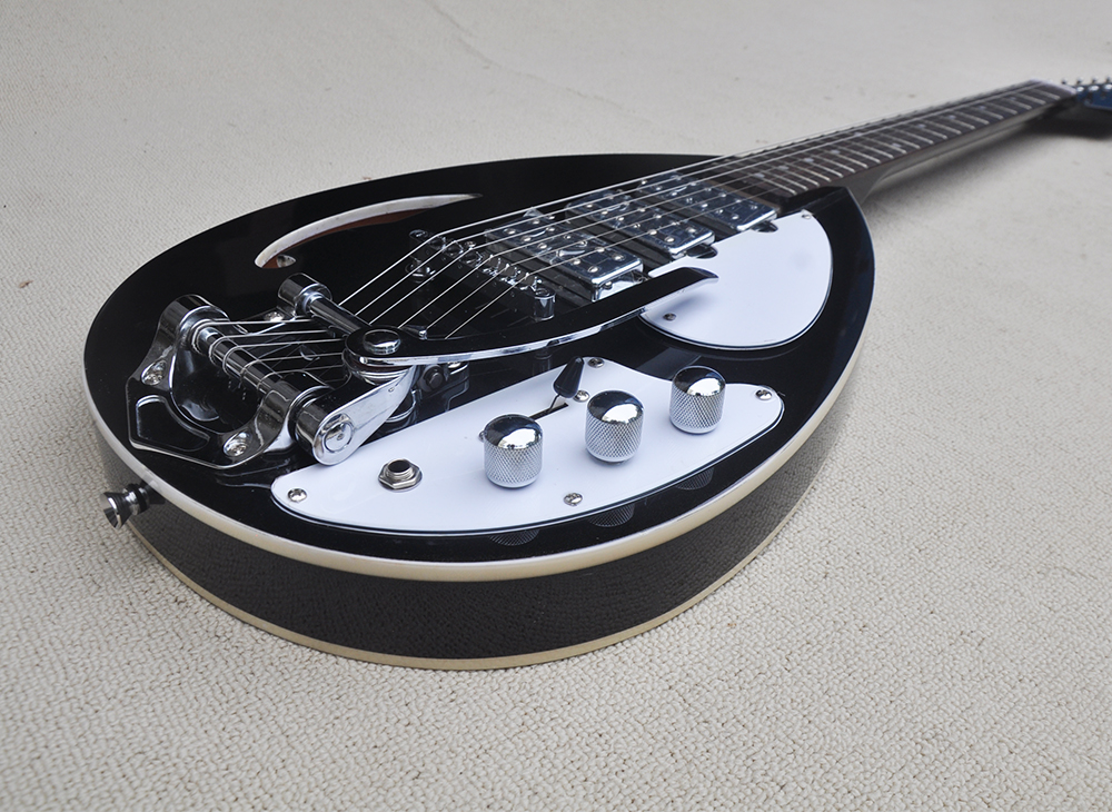 シャイニングブラック6ストリングフロイドローズローズウッドフレットボード付きエレクトリックギター