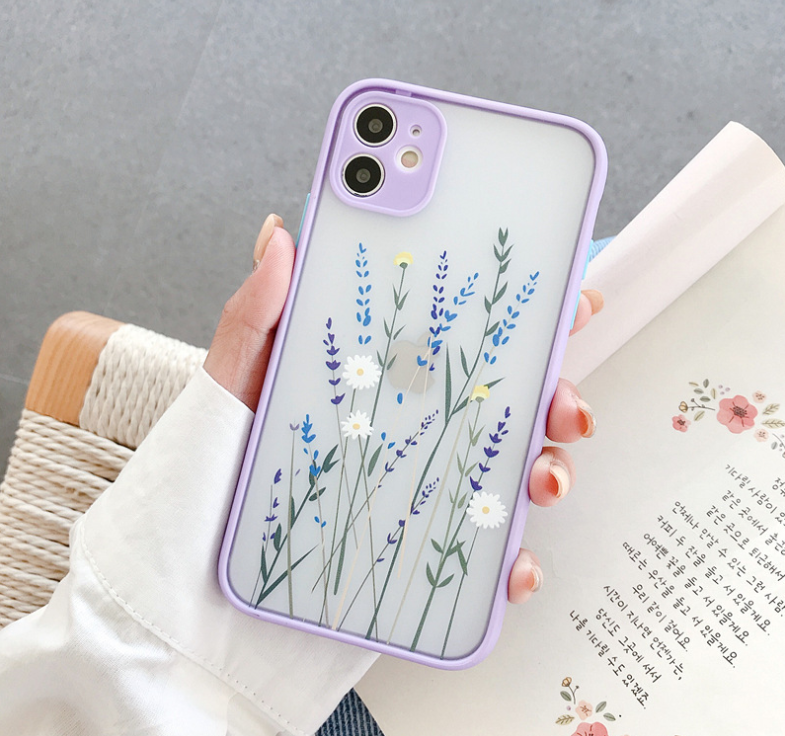 Vintage Leaves Flower Phone Case For iPhone 14 12 11 13 Pro Max 12Mini X XR XS Max 8 7 Plus SE 2022 Camera Protection Hard PC