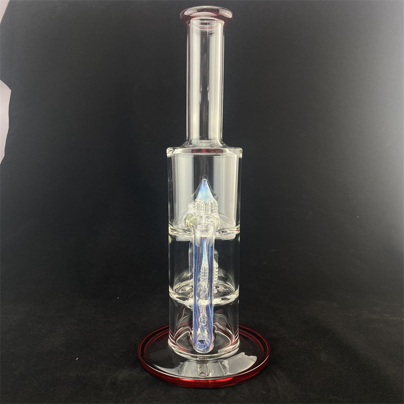 Narghilè in vetro americano rosso e bianco segreto inv4 bong riciclato nuovo design alta quantità