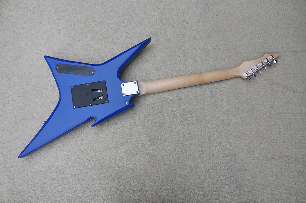 Guitarra eléctrica de 6 cuerdas, color azul oscuro, con diapasón de palisandro Floyd Rose