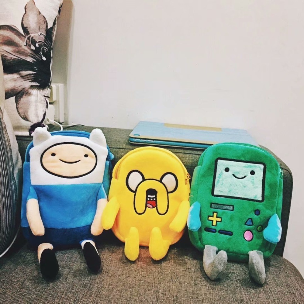 Peluş sırt çantaları ins finn jake figür crossbody çanta rap para telefon çantası anime avantajı Robert Bmo Toys çocuklar için 220927