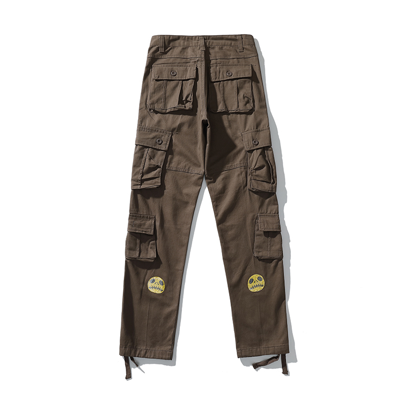 Pantalones de hombre Grimace Drilling Multi-pocke Overoles para hombres y mujeres Straight High Street Oversize Cargo Harajuku Pantalones casuales sueltos 220924