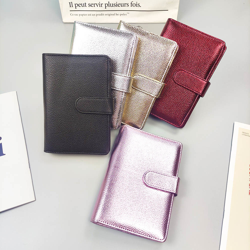 Kladblokken A5 A6 PU Leer losse bladomslag kleurrijke textuurring Binder Planner Journal Budget Wallet Clip Notebook 220927
