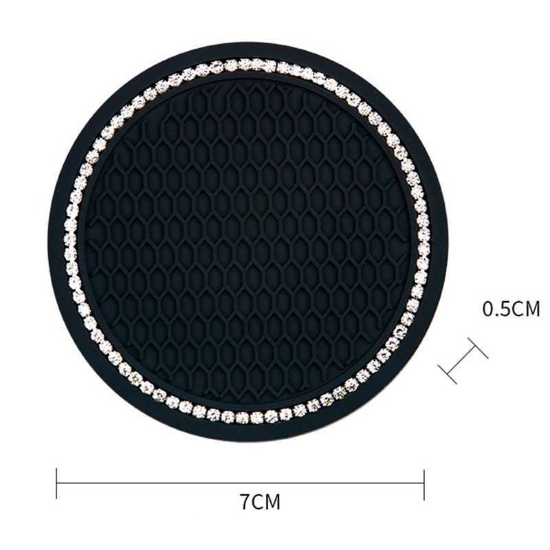 Nuevo automóvil Universal Diamond Honey Coster Water Coaster Creative Lindo Mat de almacenamiento CAR Anti-Skid Pad Interior acolchado