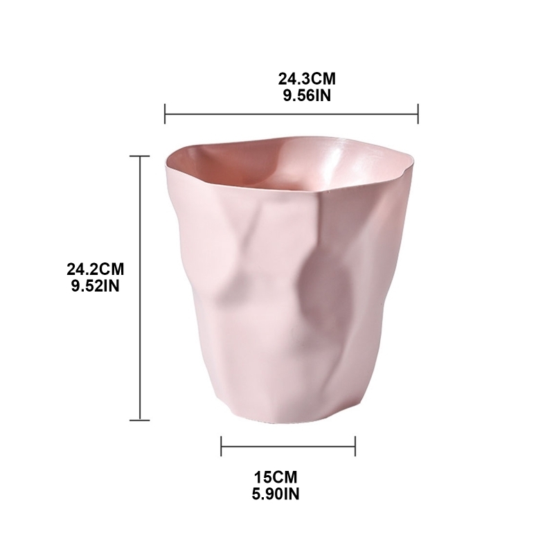 Waste Bins Nordic Irregular Trash Can Modern Solid Color Plastic Garbage Rubbish Bin Food Basket Basin Bucket Flower Pot 220927