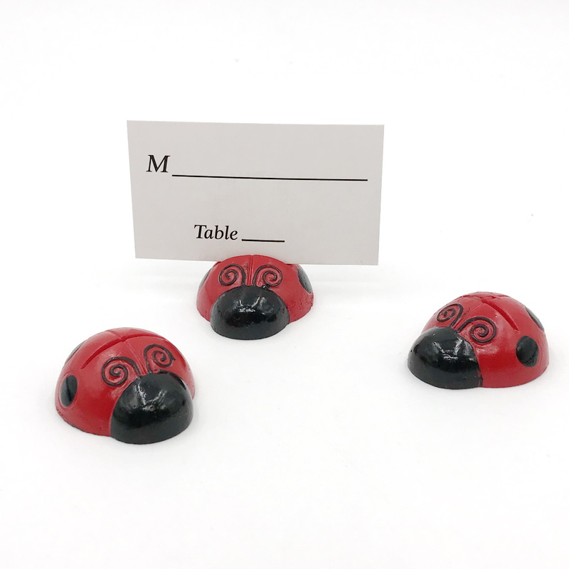 Baby Shower Favors Cute Ladybird Design Place Card Holder Wedding Party Table Decoratives Ladybug Photo Holders