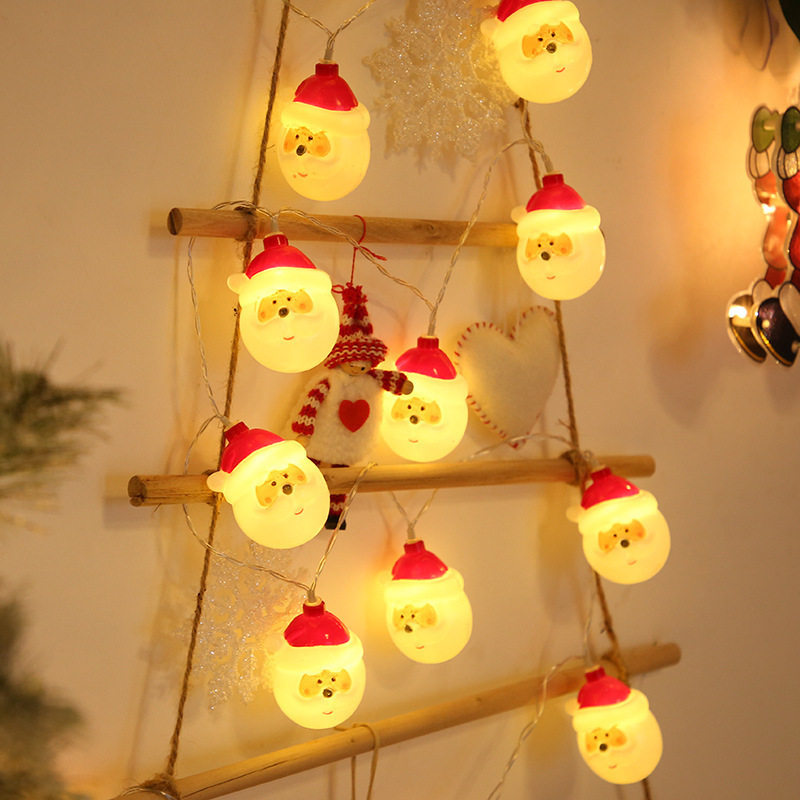 Decorações de Natal Luzes de cordas LED Decorações de Natal Papai Noel Papai Noel Snowman Fairy Lamp for Home Garden Christmas Tree Decor 2023 220927