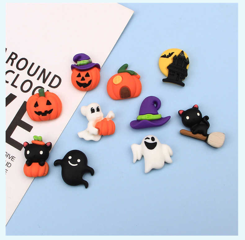 Objets décoratifs New Sweet Halloween Animaux Appartement Dos Enduit De Résine Scrapbooking Bijoux DIY Décoration Accessoires