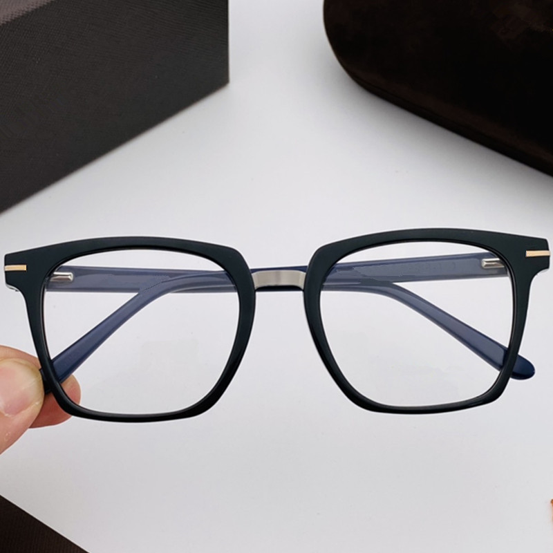 Nowe lekkie okulary przeciwsłoneczne Ramka Unisex Square Plank MetTals 52-20-145 Świątynia elastyczna do okularów na receptę w pełni zaprojektowany obudowa 5523