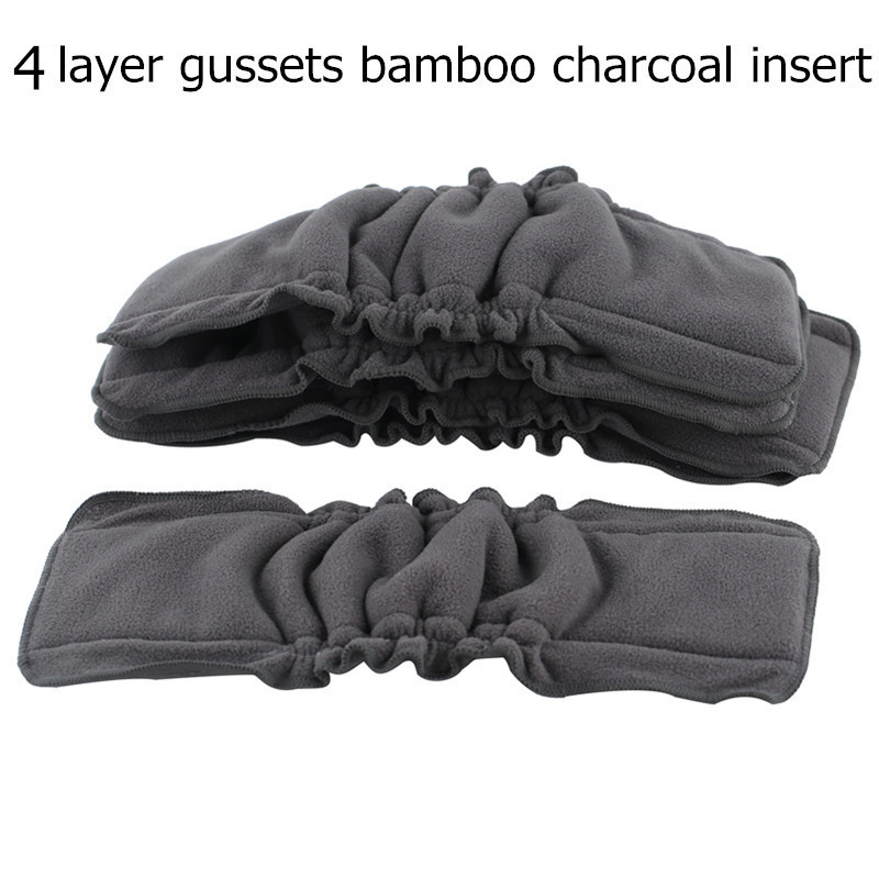 Cloth Diapers simfamilyReusable Bamboo Charcoal Insert Baby Diaper Mat Nappy Inserts Changing Liners 4layer each insert Wholesale 220927