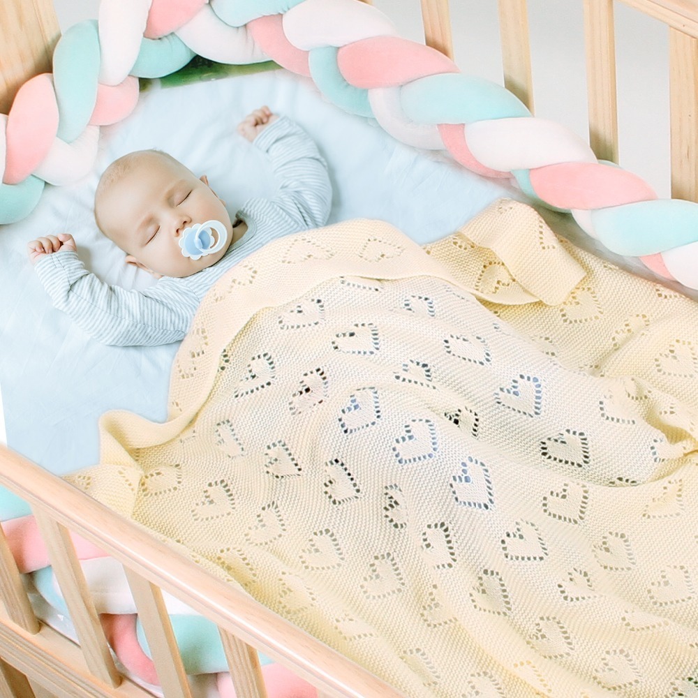 Couvertures Swaddling S Tricoté Born Bebes Poussette Literie Quilts Coton Enfant Enfants Wrap Infantil Unisexe 100x80cm 220927