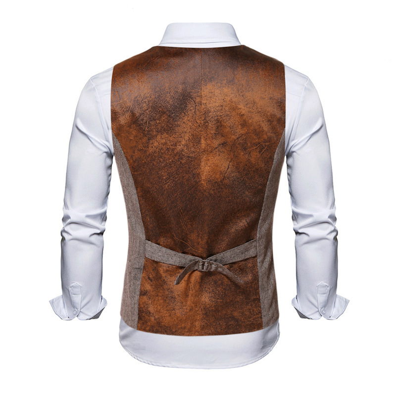 Mens Vests män passar västar Tweed Formell viktoriansk affärsklänning Waistcoat cosplay Mens Gentleman Groomman Wedding Slim Fit Gilet Tuxedo 220927