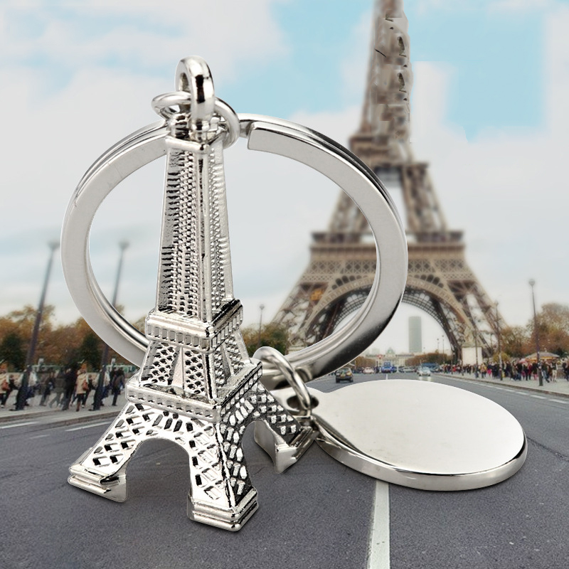 Porte-clés tour Eiffel en métal, cadeau créatif, accessoires de mode, LOGO personnalisé