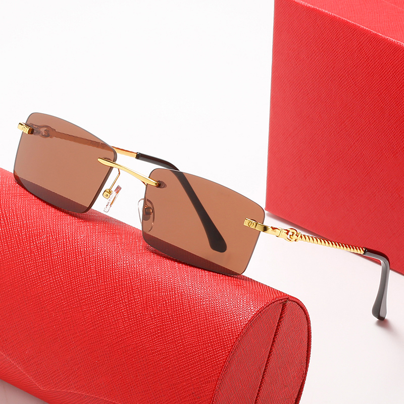 Cat Eye Sunglasses Designer Sun Verres Square Lens Mental Hemp Corde Corde Business Gol