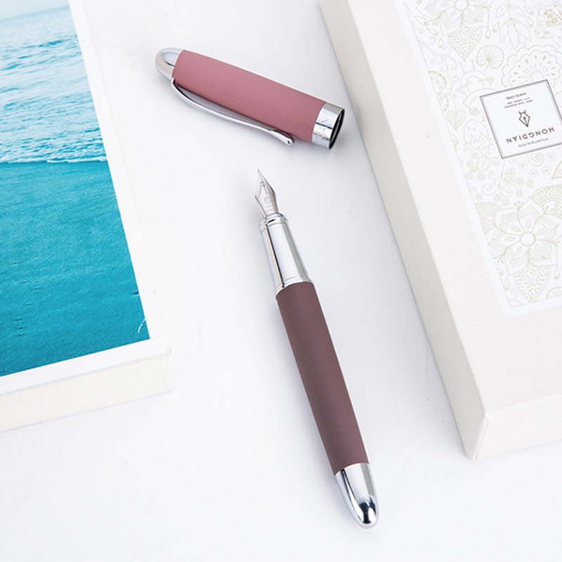 Çeşme kalemleri Hongdian Metal Pen Molandi Sezon Renk EF 0.4mm NIB Yazma Hediye Ofis İş Seti Kırtasiye Tedariki 220927