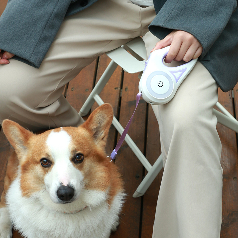 Colares de cachorro colares 35m com luz automática de animais de estimação retrátil de tração cinto de corda durável grande pista 220923