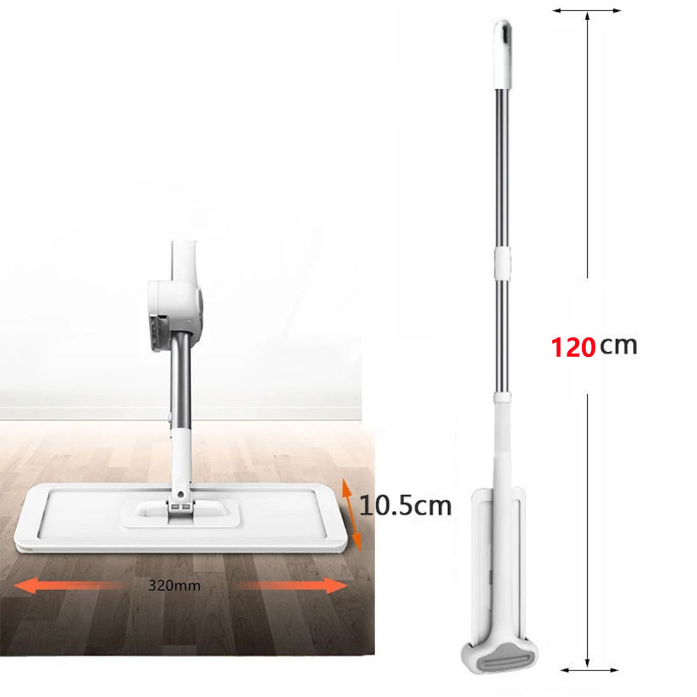 MOPS 32cm 스퀴즈 플랫 클리너 마법 세척 가능한 핸즈프리 하우스 바닥 청소 가정 용 마이크로 화이버 패드 220927