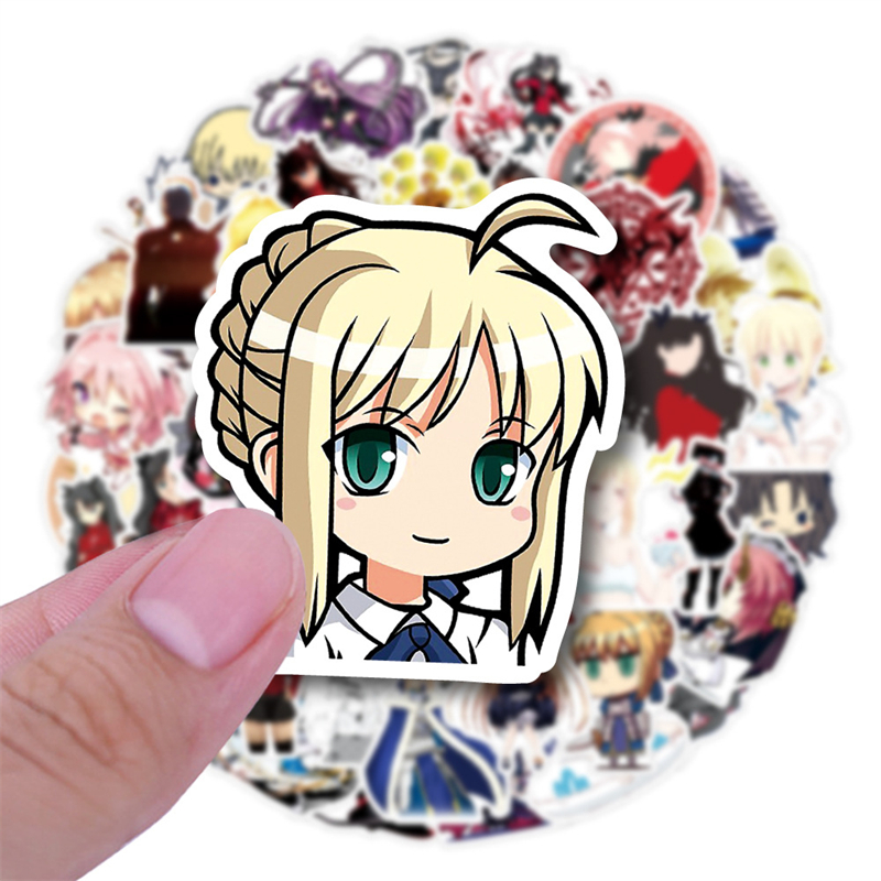 Anime Fate Stay Night Stickers Jogo Decalques infantis infantis Toys clássicos Presente Diy Laptop Telefone Flidge Cartoon Cartoon adesivo