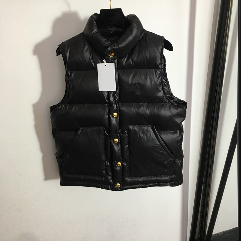 Buchstaben Stickerei Frauen Mäntel Mode Ärmellose Jacke Oberbekleidung Trendy Tasche Verdicken Mädchen Sport Weste Mantel