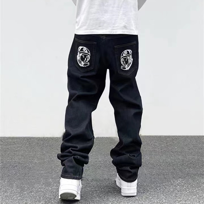 Men's Jeans Ropa Dog Print Streetwear Men Hip Hop Baggy Pants Y2K Clothes Straight Loose Goth Denim Trousers Pantalones Vaqueros 220927