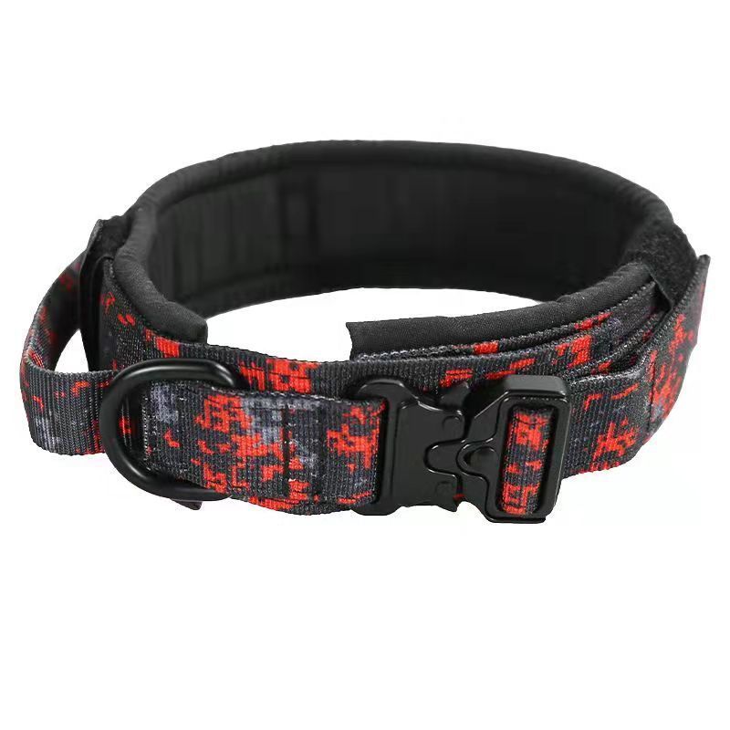 Dog Collars Leashes Rope Tactical collar Outdoor Medium and Large Training Traction Collar Nylon Adjustable Wearresistant Leash Belt 220923